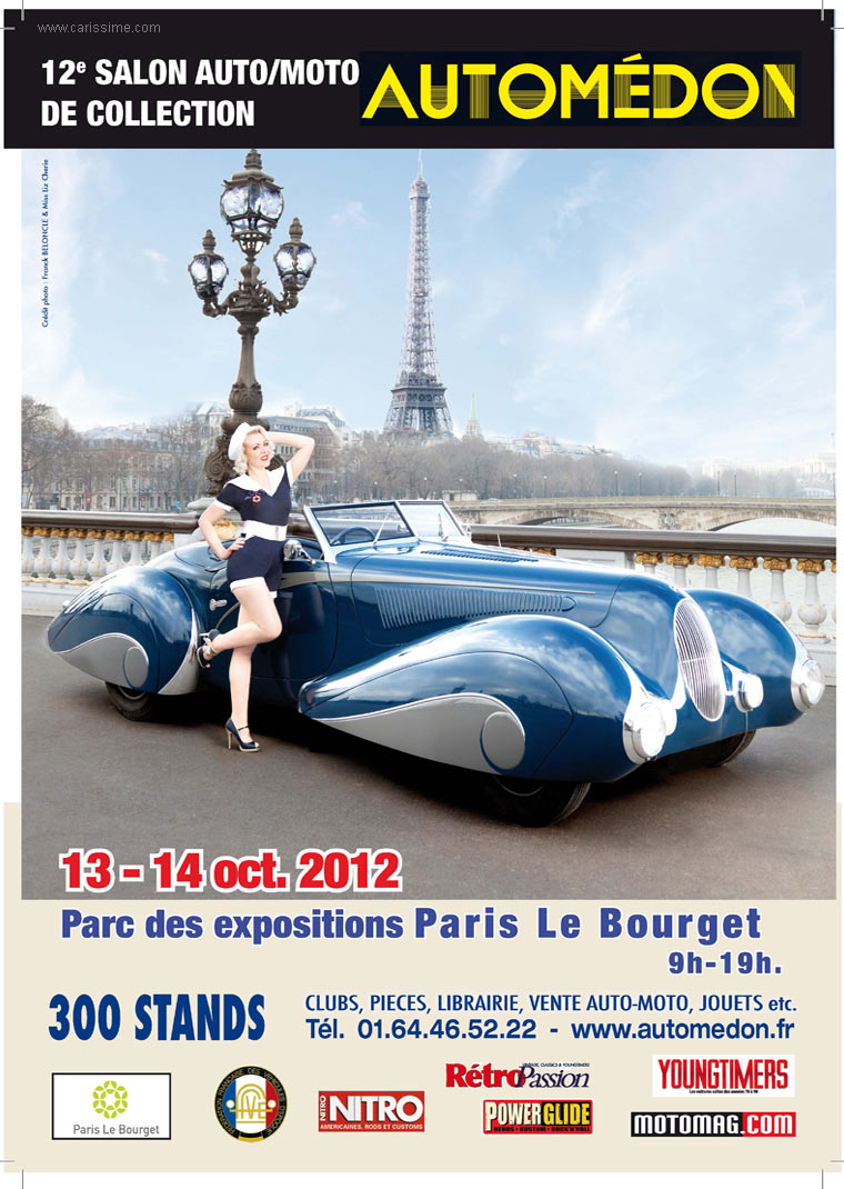 Affiche Automédon 2012 Voiture et Motos de Collection le Bourget