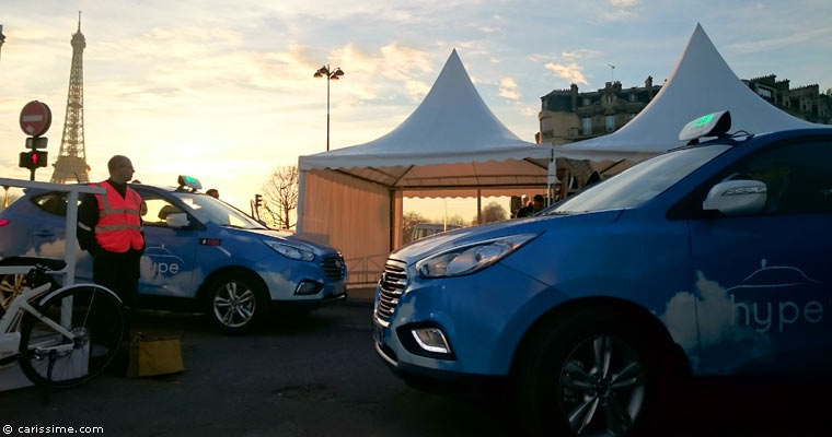 Air Liquide Taxi Huyndai hydrogène à Paris