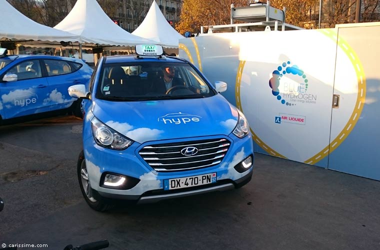 Air Liquide Taxi Huyndai hydrogène à Paris