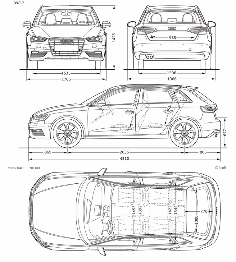 Audi A3 (8Y) Sportback RS3 quattro Fiche Technique, consommation de  carburant, dimensions