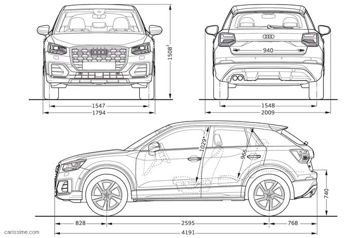 Dimensions Audi Q2 2016
