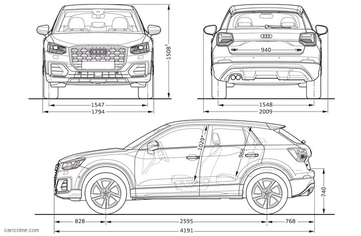 Dimensions Audi Q2 2016 Dimensions Audi Q2 2016