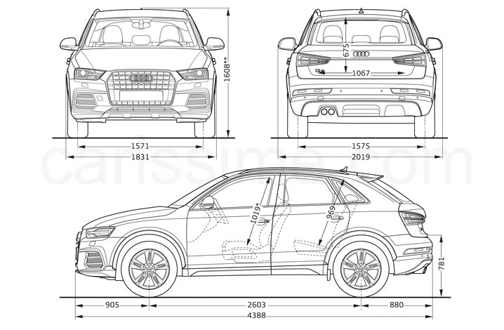 Dimensions Audi Q3 2015 Dimensions Audi Q3 2015