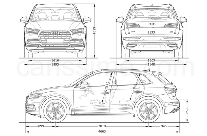 Dimensions Audi Q5 2