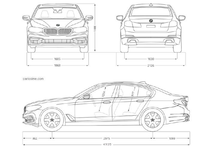 Dimensions BMW 3 Gran Turismo
