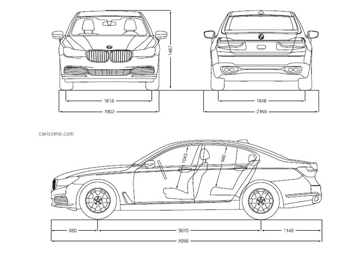 Dimensions BMW Série 7 - 6 2015 Dimensions BMW Série 7 - 6 2015