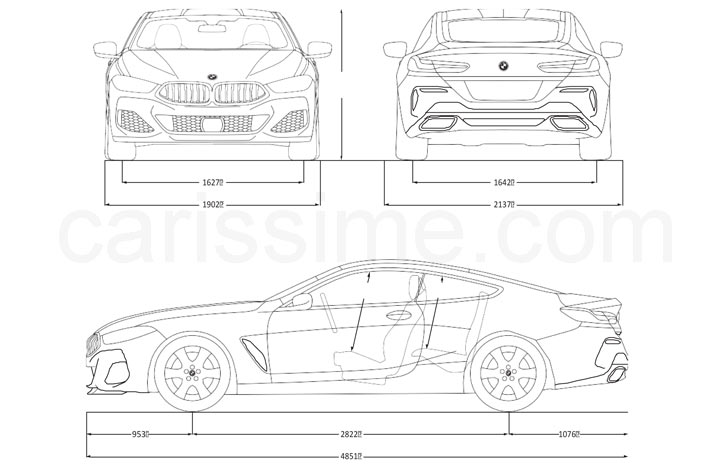 Dimensions BMW Série 8 - 2 2018 Dimensions BMW Série 8 - 2 2018
