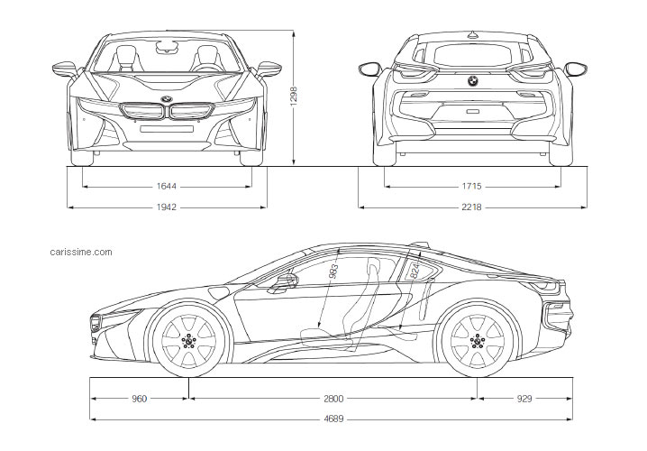 Dimensions BMW i8