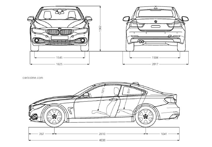 Dimensions BMW Série 4 Coupé