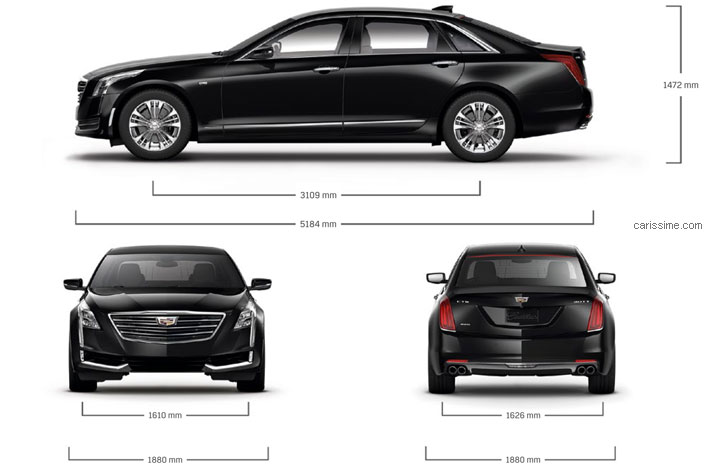 Dimensions Cadillac CT6 routire de prestige 2016