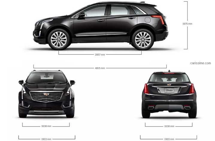 Dimensions Cadillac XT5 SUV Familial 4x4 2016 Dimensions Cadillac XT5 SUV Familial 4x4 2016