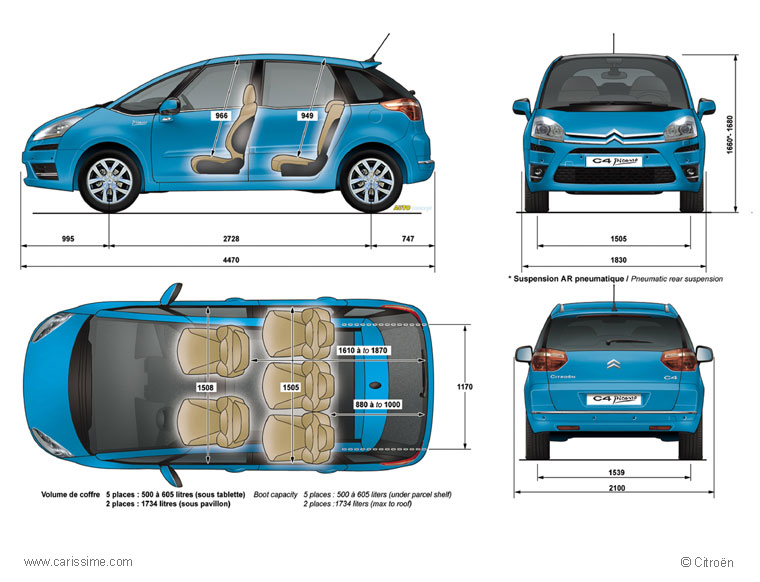 Citroën C4 Picasso 1 Dimensions