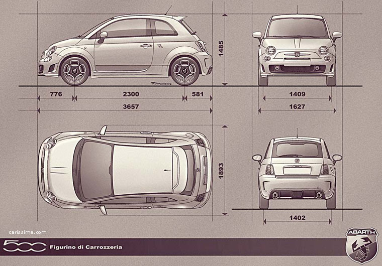 Abarth 500 Dimensions