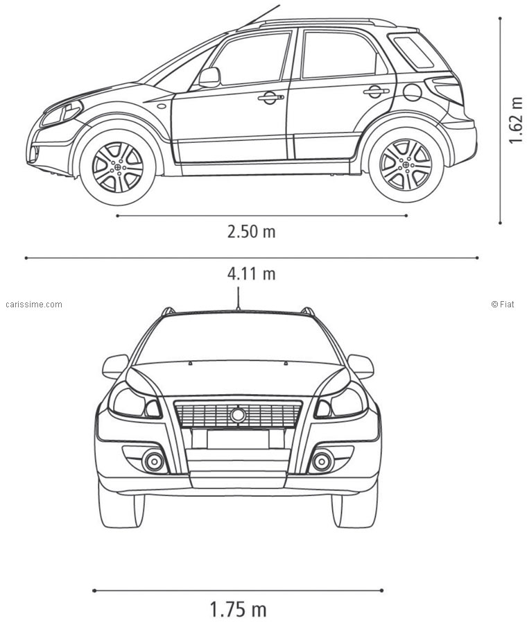 Fiat Sedici Dimensions