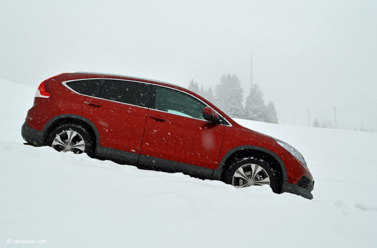 Essai Honda CR-V 4 Suisse sur Neige