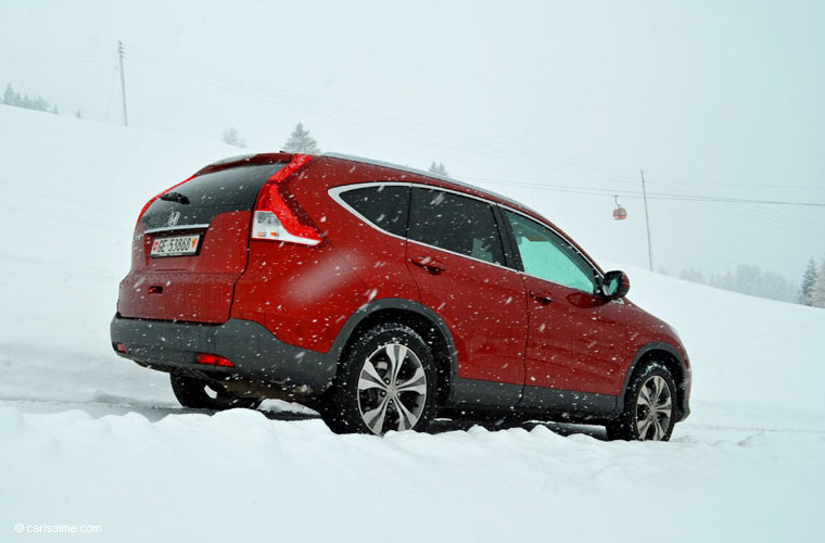 Essai Honda CR-V 4 Suisse sur Neige