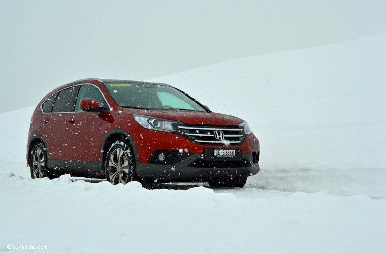 Essai Honda CR-V 4 Suisse sur Neige