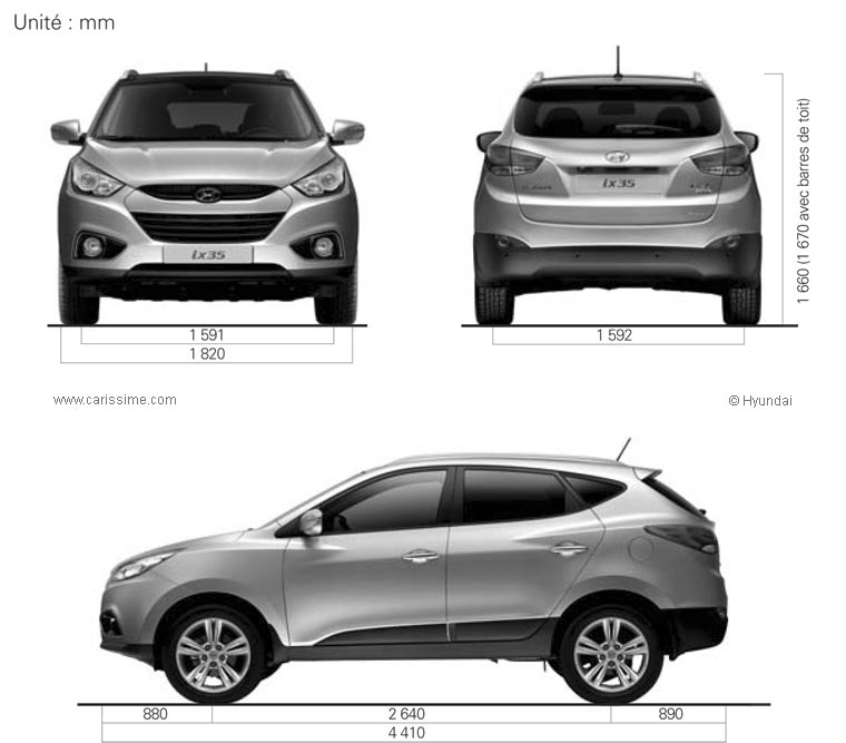 Hyundai IX35 Dimensions