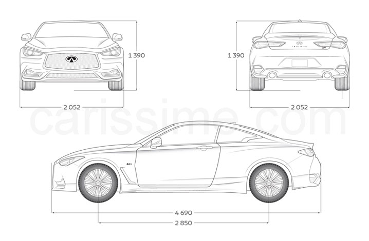 dimensions Infiniti Q60