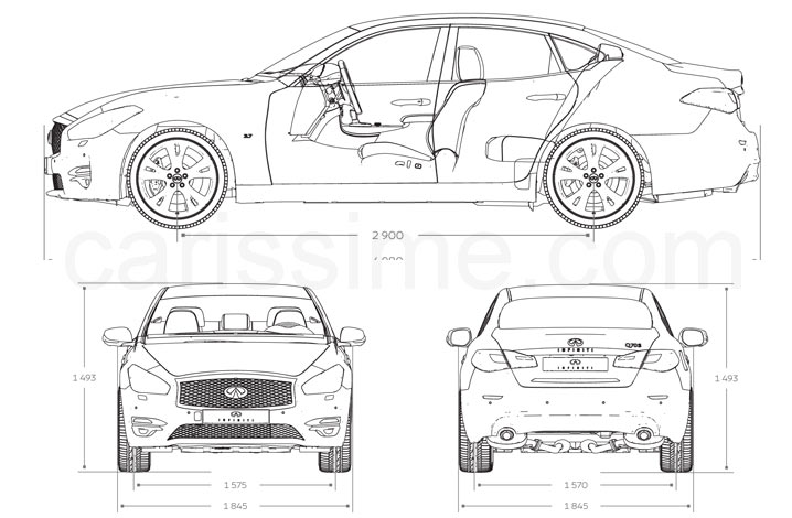 dimensions Infiniti Q70