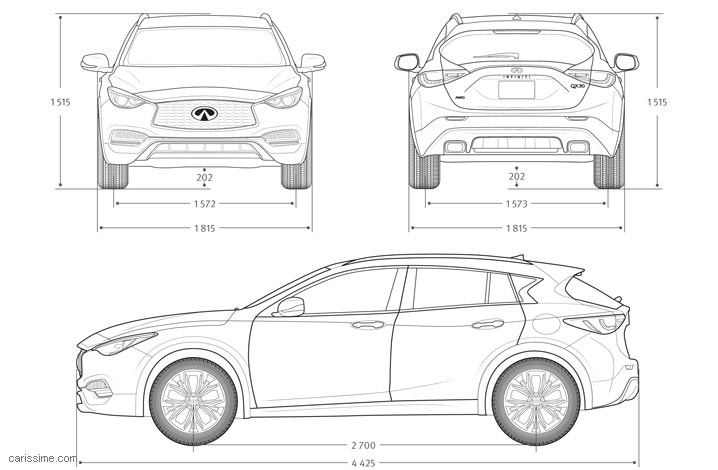 dimensions Infiniti QX30