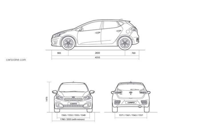 Kia Ceed 2 (2015) Voiture Compacte Restylage Kia Ceed 2 (2015) Voiture Compacte Restylage
