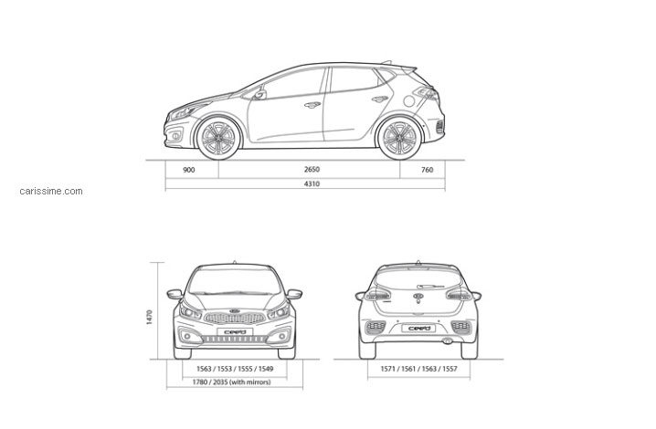 Kia Ceed 2 (2015) Voiture Compacte Restylage