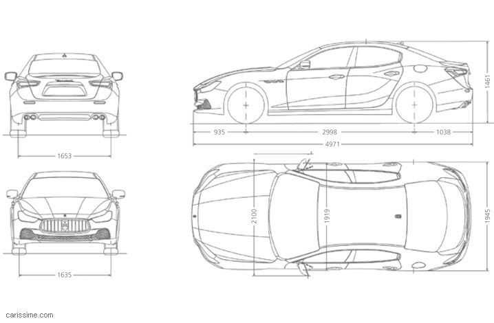 Dimensions Maserati Ghibli 2013 Dimensions Maserati Ghibli 2013