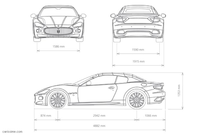 Dimensions Maserati GranCabrio Dimensions Maserati GranCabrio
