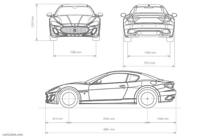 Dimensions Maserati GranTurismo