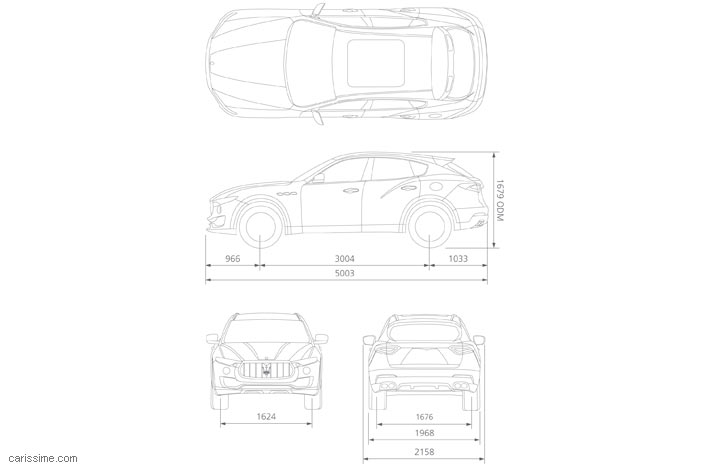 Dimensions Maserati Levante 2016 Dimensions Maserati Levante 2016