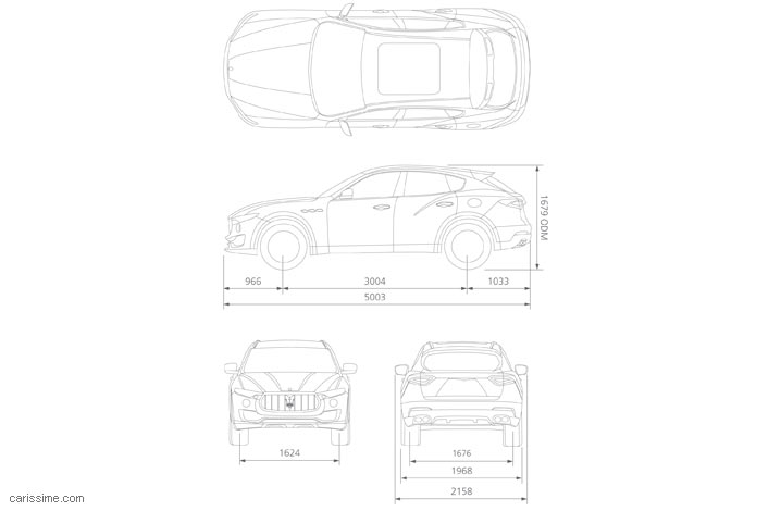 Dimensions Maserati Levante 2016