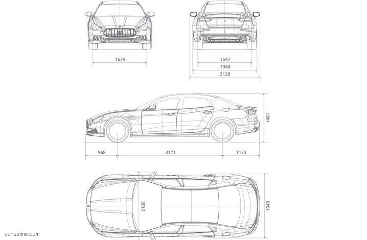 Dimensions Maserati Quattroporte 2