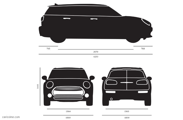 Dimensions Mini Clubman 2 2105