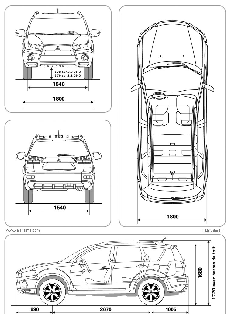 MITSUBISHI OUTLANDER II RESTYLAGE 2009