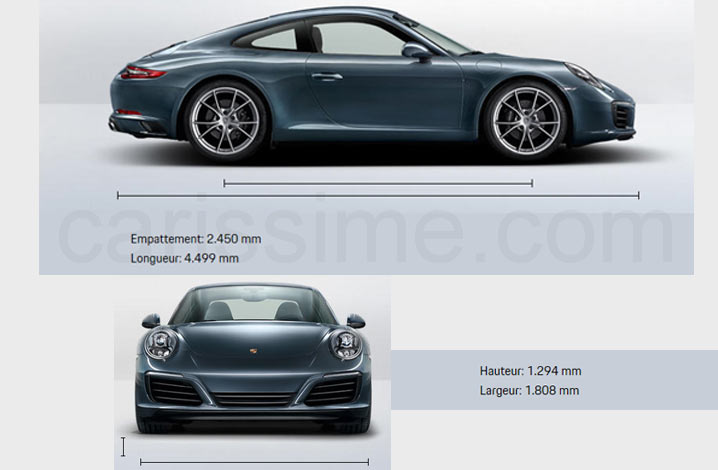 Dimensions Porsche 911 7
