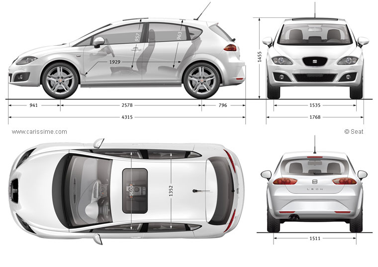 Seat Leon 2 Dimensions