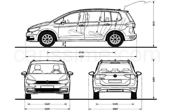 Volkswagen Touran 2 Monospace Compact 2015 Volkswagen Touran 2 Monospace Compact 2015
