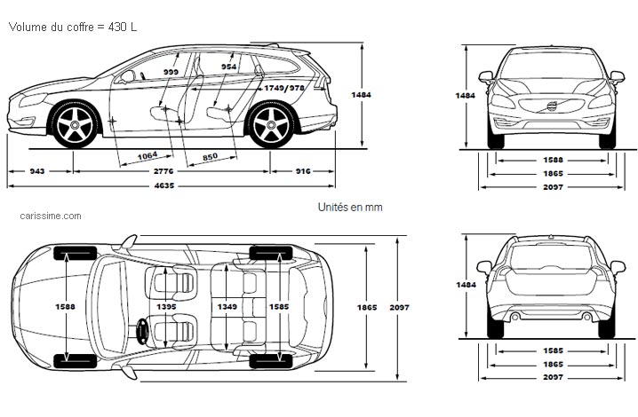 Volvo v60 2 Voiture familiale break Volvo V60 2 Voiture familiale break