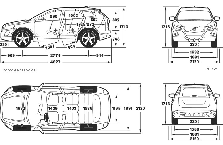 Volvo XC60 1 Dimensions